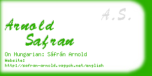 arnold safran business card